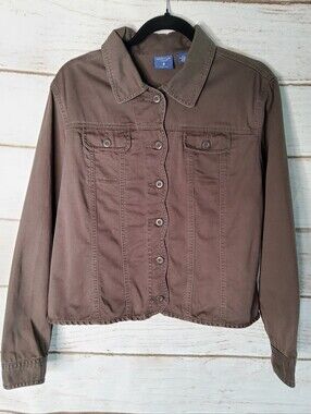 Mountain Lake Vintage Brown Button-Front Jean Jacket